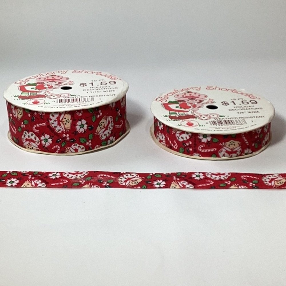 Vintage Strawberry Shortcake Christmas Ribbon